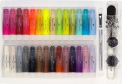 Faber-Castell GELATOS - pigmentové tyčinky - sada 28 ks + příslušenství