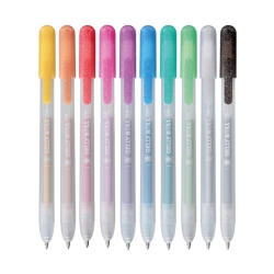 SAKURA Gelly roll METALLIC - zasouvací gelová pera - sada 10 kusů