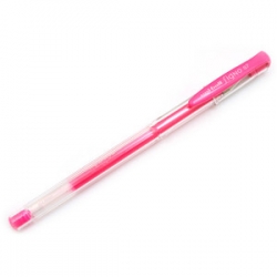 Gelové pero Uni-Ball SIGNO UM-100 (07) - FLUO PINK 0,7 mm - růžové