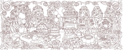 Good friend squirrel and antique town resident Thrilling coloring book series - JAPONSKO 