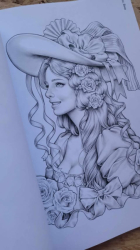 Green Portraits 5: Portrait Coloring Book - LANA GREEN - KOREA