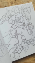 Hanaemi: A coloring book of a pretty girl and beautiful flowers- JAPONSKO