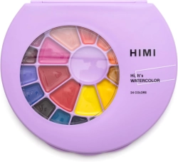 HIMI akvarelové barvy - Semi-Moist (polovlhké) - 24 barev ve vaničkách - FIALOVÁ