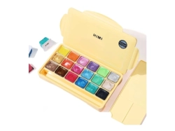 HIMI Jelly Cup Gouache Set - kvašové barvy - sada 18 x 30 ml - METALICKÉ