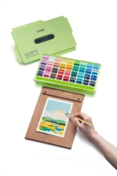 HIMI Twin Cup Gouache Set Apple Green Edition - kvašové barvy - sada 72 x 12 ml - JABLKO