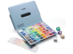 HIMI Twin Cup Gouache Set Blue Edition - kvašové barvy - sada 112 x 12 ml - MODRÁ