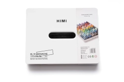 HIMI Twin Cup Gouache Set White Edition - kvašové barvy - sada 112 x 12 ml - BÍLÁ