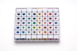HIMI Twin Cup Gouache Set White Edition - kvašové barvy - sada 112 x 12 ml - BÍLÁ