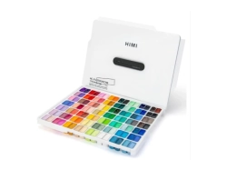 HIMI Twin Cup Gouache Set White Edition - kvašové barvy - sada 112 x 12 ml - BÍLÁ