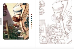 Flowers, Girls and Boys coloring book - KOREA