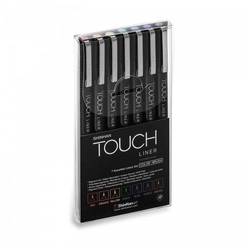 TOUCH Liner Brush - ShinHan Art - sada 7 ks - barevné štětcové 