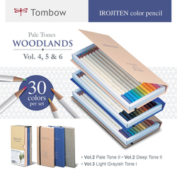 TOMBOW - IROJITEN - umělecké pastelky - sada WOODLANDS 30 ks - (vol.4 - vol.6)