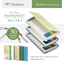 TOMBOW - IROJITEN - umělecké pastelky - sada RAINFOREST 30 ks - (vol.1 - vol.3)