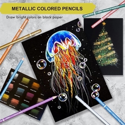 KALOUR Premium colored pencils metallic- sada 50 ks
