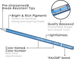 KALOUR Premium colored pencils metallic- sada 50 ks