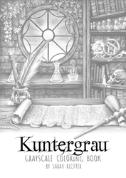 Kuntergrau - Coloring book by Sarah Richter - s podpisem autorky 
