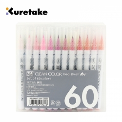 ZIG Kuretake Clean Color Real Brush Pen - sada 60 ks