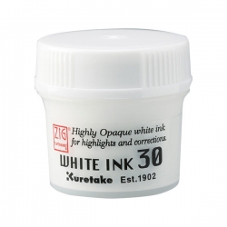 ZIG Kuretake WHITE INK 30 g - bílý inkoust
