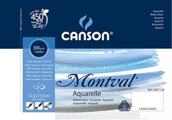CANSON Montval Aquarelle 300 g/m2 - 12 archů - 24 x 32 cm - kroužková vazba