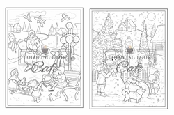 Little Christmas Town - Coloring Book Cafe