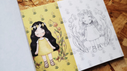 Little Forest Girl´s colouring postcards - JAPONSKO - pohlednice
