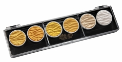 Finetec COLIRO Pearl Color Set GOLD & SILVER - sada 6 ks - perleťové akvarelové barvy