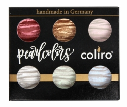 COLIRO Pearl Color Set - sada 6 ks - perleťové akvarelové barvy - zkušební sada