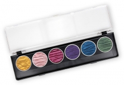 Finetec COLIRO Pearl Color Set RAINBOW - sada 6 ks - perleťové akvarelové barvy