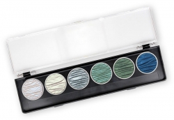 Finetec COLIRO Pearl Color Set OCEAN - sada 6 ks - perleťové akvarelové barvy
