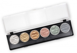 Finetec COLIRO Pearl Color Set SILK - sada 6 ks - perleťové akvarelové barvy