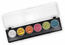 Finetec COLIRO Pearl Color Set CANDY - sada 6 ks - perleťové akvarelové barvy