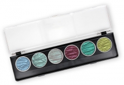 Finetec COLIRO Pearl Color Set PARADISE - sada 6 ks - perleťové akvarelové barvy
