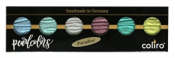 COLIRO Pearl Color Set PARADISE - sada 6 ks - perleťové akvarelové barvy