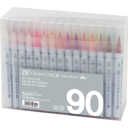 ZIG Kuretake Clean Color Real Brush Pen - sada 90 ks