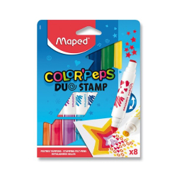 MAPED - Color´Peps Duo Stamp - dětské fixy - sada 8 ks