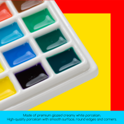 Meeden - Porcelánová paleta čtvercová 12 důlků 9x9cm s víčkem