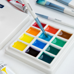 Meeden - Porcelánová paleta čtvercová 12 důlků 9x9cm s víčkem