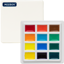 Meeden - Porcelánová paleta čtvercová 12 důlků 9x9cm s víčkem