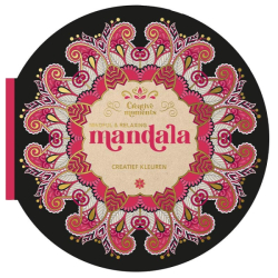 Mindful & relaxing mandala - Creatief kleuren - mandaly v kulaté knize - ČERVENOČERNÁ