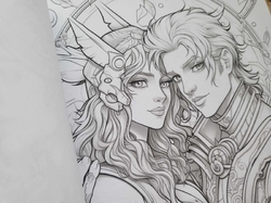 Mystical Lovers - Adult Coloring Book