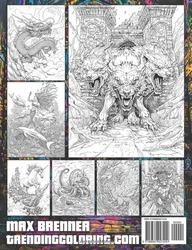Mythical Creatures Adult Coloring Book - Max Brenner