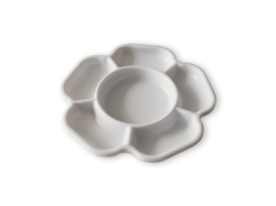 Napodobenina porcelánové palety kytičky - 6 kalíšků