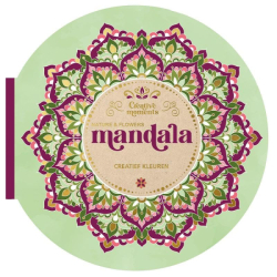 Nature & flowers mandala - Creatief kleuren - mandaly v kulaté knize - ZELENÁ