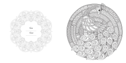 Nature & flowers mandala - Creatief kleuren - mandaly v kulaté knize - ZELENÁ