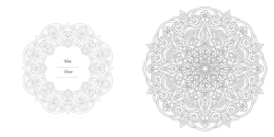Nature & flowers mandala - Creatief kleuren - mandaly v kulaté knize - ZELENÁ