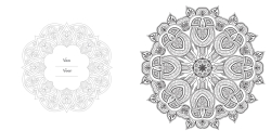 Nature & flowers mandala - Creatief kleuren - mandaly v kulaté knize - ZELENÁ