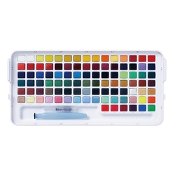 KOI Water Colors sada profesionálních akvarelových barev v sadě - 96 ks půlpánvičky