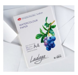 Nevskaya Palitra LADOGA - Papíry na akvarel (A4 200g/m² 100% celulóza 20 listů)