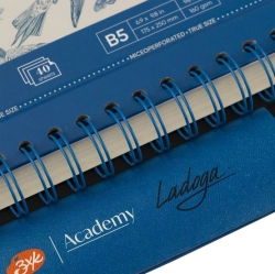 Nevskaya Palitra Academy LADOGA - sketch book - skládací skicák 160 g/m2 - BLUE