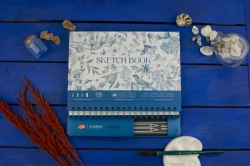 Nevskaya Palitra Academy LADOGA - sketch book - skládací skicák 160 g/m2 - BLUE